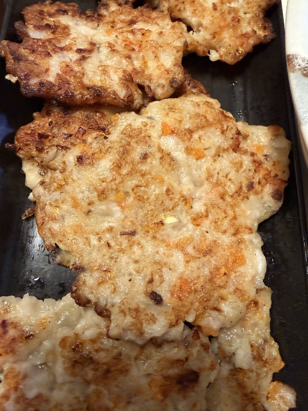 焼き上がったミンチ天